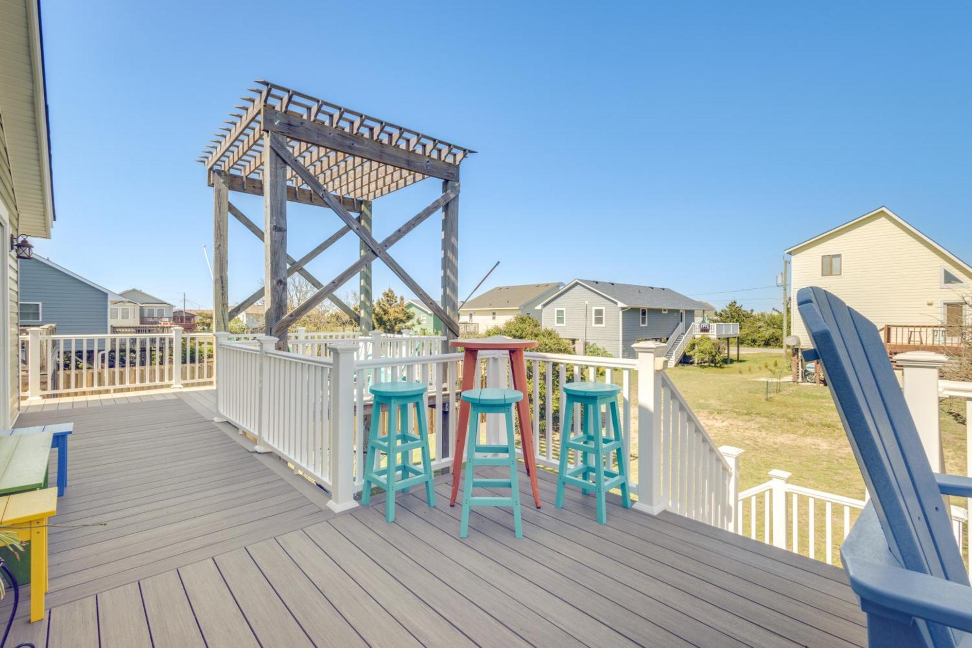 Coastal Home With Deck And Outdoor Shower Килл-Девил-Хиллз Экстерьер фото